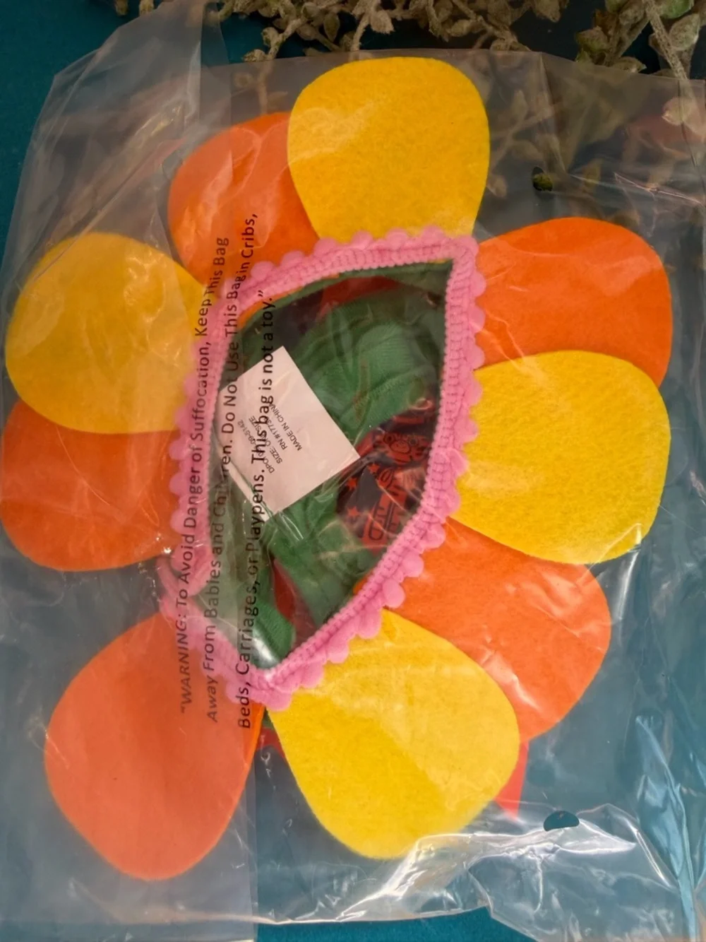Boots & Barkley Floral Cat Headpiece with Orange and Yellow Petals